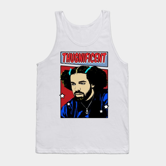 Rapper Style Thugnifincent Pop Art Comic Tank Top by Flasher